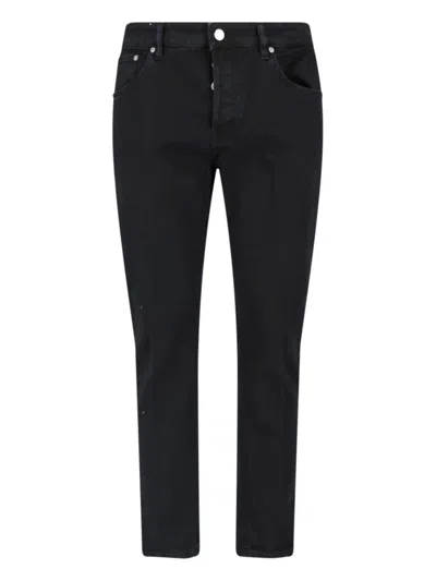 Pt Torino Men's Stretch Cotton Denim Jeans In Black