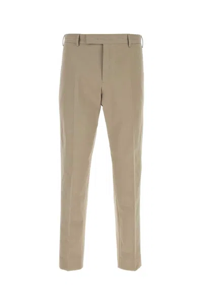 Pt Torino Cappuccino Stretch Cotton Pant In Neutral