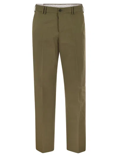 PT TORINO MICHAEL - STRAIGHT-LEG COTTON LINEN TROUSERS