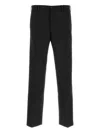 Pt Torino Cotton Michael Straight Leg Trousers In Black