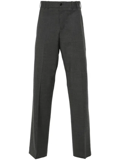 Pt Torino Michael Mid-rise Tailored Trousers In Grey