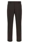 Pt Torino B-stretch Wool Pants With Front Button Closure In Brown