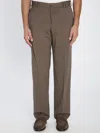 Pt Torino Wool Trousers Mid-rise Waist In Brown