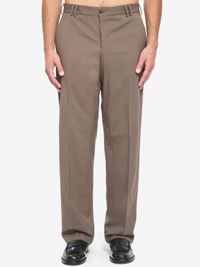 Pt Torino Michael Pants In Wool In Brown
