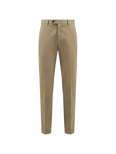 Pt Torino Michael Reworked Linen Trousers In Brown
