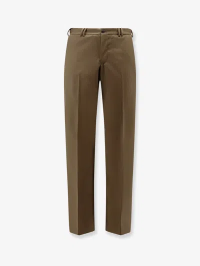 Pt Torino Michael Reworked Virgin Wool Trousers In Green