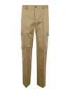 Pt Torino Cotton Straight-leg Trousers In Nude & Neutrals