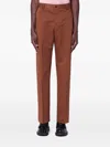 Pt Torino Michael - Stretch Cotton Blend Trousers In Orange