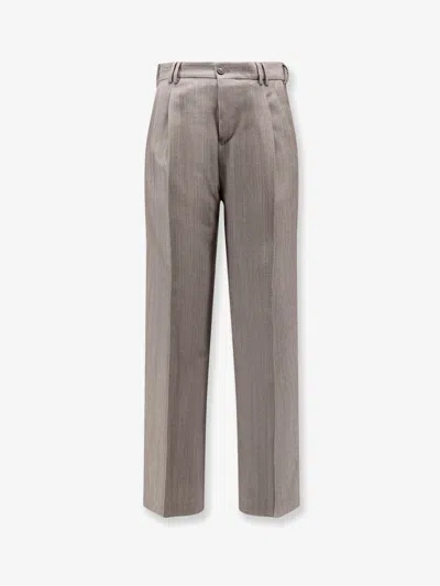 Pt Torino Michael Virgin Wool Trousers In Gray