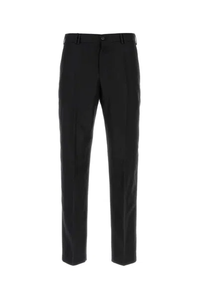 Pt Torino Michael Wool-linen Pants For Men In Black