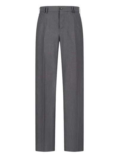 Pt Torino Micheal Archive Pinstripe Trousers In Gray