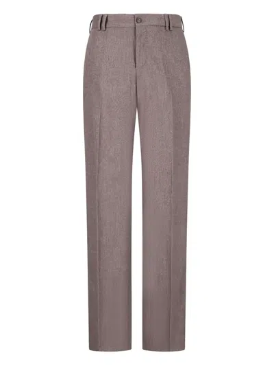 Pt Torino Micheal Brushed Trousers In Brown