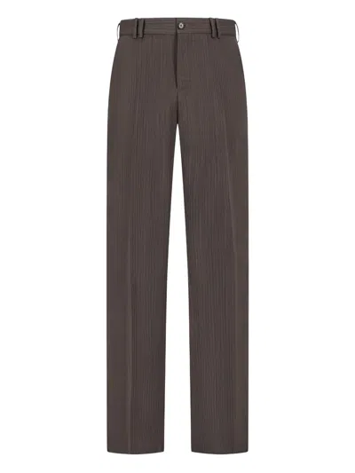 Pt Torino Micheal Pinstripe Trousers In Brown