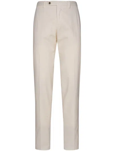 Pt Torino Mid-rise Cotton Chino Trousers In Nude
