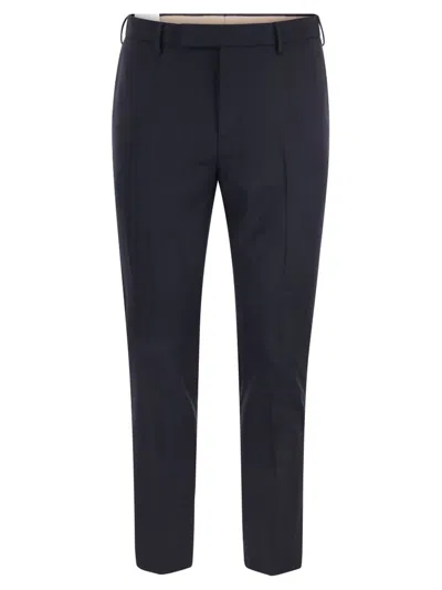 Pt Torino Mid Rise Dieci Trousers In Blue