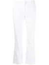 Pt Torino Jaine Stretch Cotton Trousers In Weiss