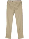 Pt Torino Mid-rise Linen Blend Chinos In Neutrals
