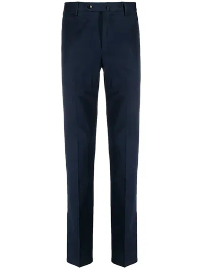Pt Torino Mid-rise Slim-cut Chinos In Blue