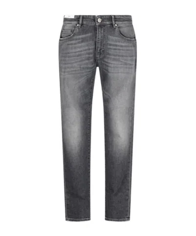 Pt Torino Mid-rise Slim-cut Jeans In Gray