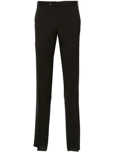 Pt Torino Mid-rise Slim-fit Trousers In 褐色