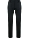 Pt Torino Mid-rise Tailored Cotton-blend Trousers In Blau