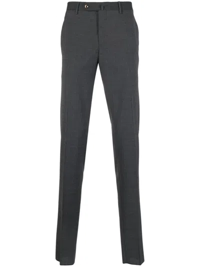 Pt Torino Tailored-cut Tapered Trousers In Grau