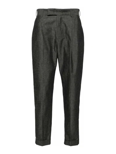 Pt Torino Mid-rise Trousers In Grey