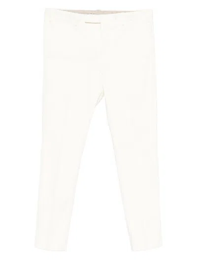Pt Torino Mid-rise Trousers With Tailored Fit In White