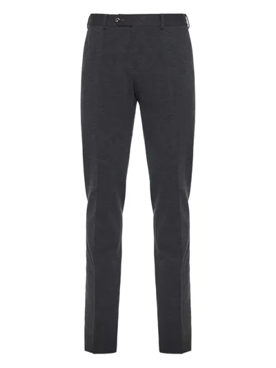 Pt Torino Mid-rise Wool Trousers In Blue