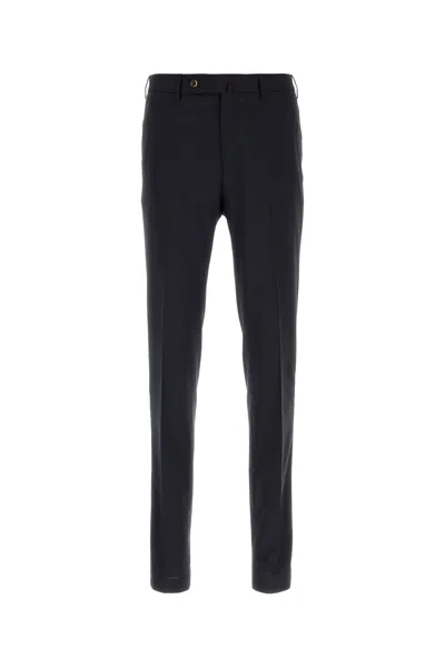 Pt Torino Stretch Cotton Chino Trousers Belt Loops In Black