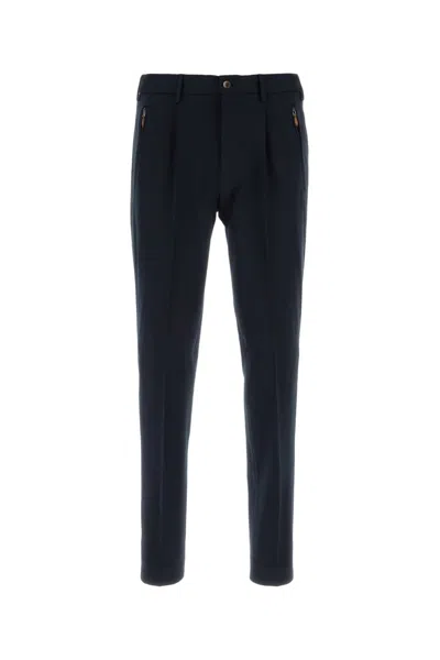 Pt Torino Midnight Blue Stretch Viscose Blend Pant In Black