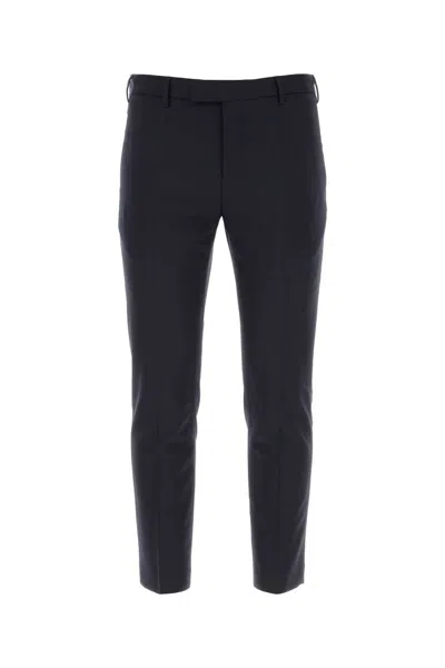 PT TORINO MIDNIGHT BLUE STRETCH WOOL EDGE CIGARETTE PANT