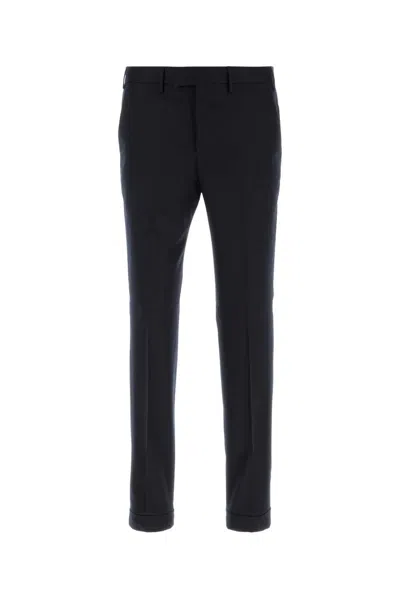Pt Torino Stretch Wool Dress Pant For Men In Black