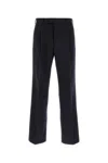 Pt Torino Tailored Wool Trousers With Pleats And Belt Loops In Black