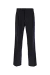Pt Torino Tailored Wool Trousers With Pleats And Belt Loops In Blue