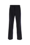 Pt Torino Tailored Wool Trousers With Pleats And Belt Loops In Blue