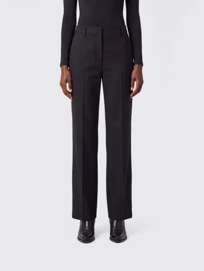 Pt Torino Mid-rise Virgin Wool Straight-leg Tailored Trousers In Black