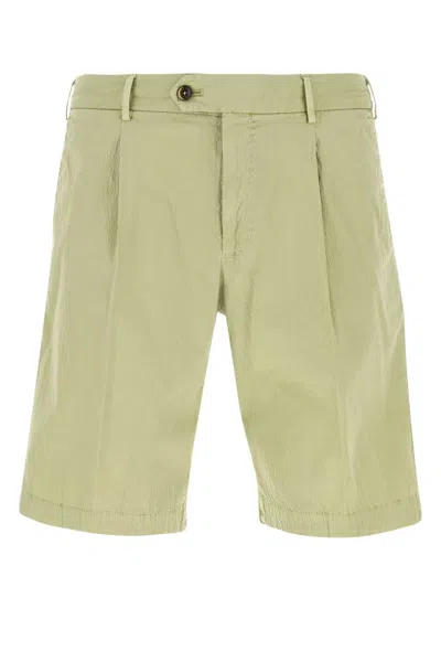 Pt Torino Mint Green Stretch Cotton Bermuda Shorts
