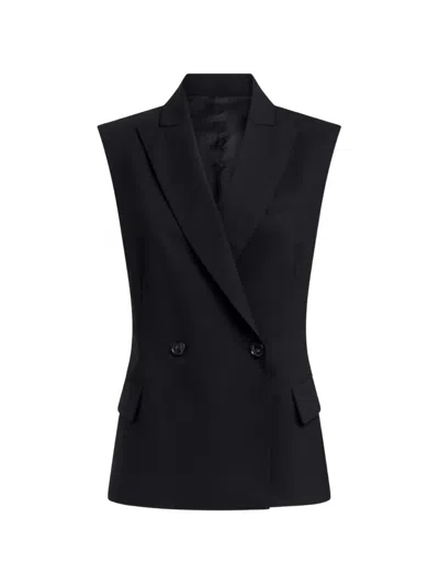 Pt Torino Monica Double-breasted Waistcoat In Black