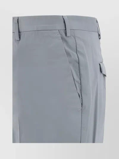 Pt Torino Monochrome Pleated Front Trousers In Gray