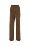 Pt Torino Stretch Wool Lola Trousers Featuring Pockets In Brown