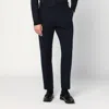 Pt Torino Navy Blue Cotton Trousers In Blue