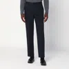 Pt Torino Navy Blue Cotton Trousers In Blue