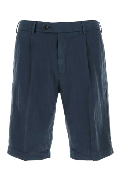 PT TORINO NAVY BLUE LYOCELL BLEND BERMUDA SHORTS