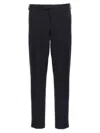 Pt Torino Tailored Black Trousers With Discreet Pockets In Blue