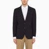 PT TORINO PT TORINO NAVY BLUE SINGLE-BREASTED JACKET IN WOOL BLEND