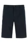 Pt Torino Dark Green Solid Shorts In Navy Blue