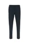 Pt Torino Dark Grey Stretch Cotton Chino Pant In Blue