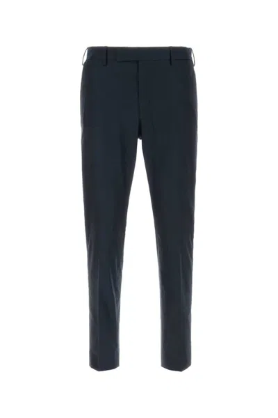 PT TORINO NAVY BLUE STRETCH COTTON BLEND PANT