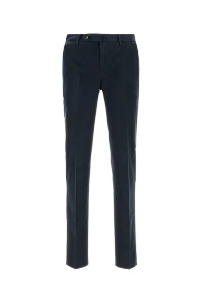 PT TORINO NAVY BLUE STRETCH COTTON BLEND PANT